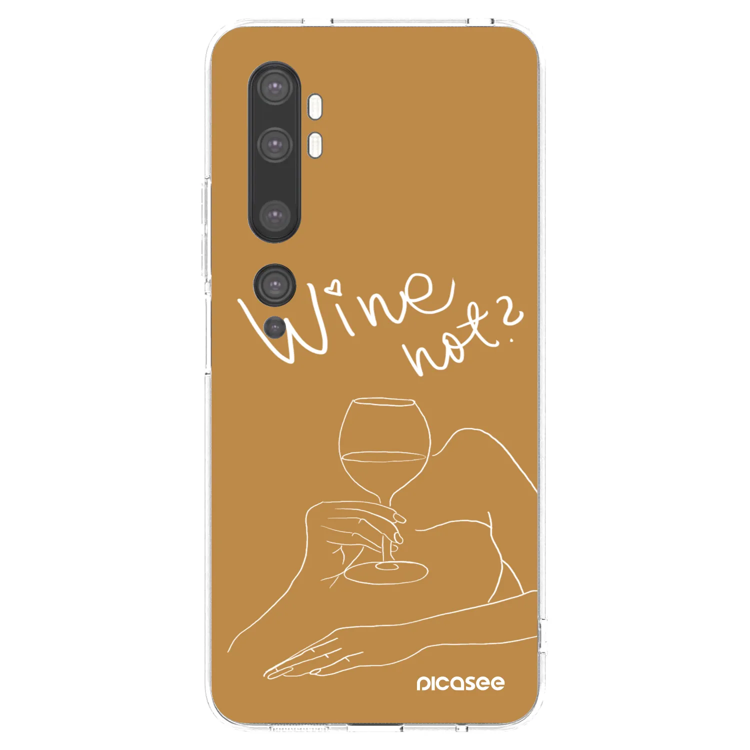 Silikónový prehľadný obal pre Xiaomi Mi Note 10 (Pro) - Wine not
