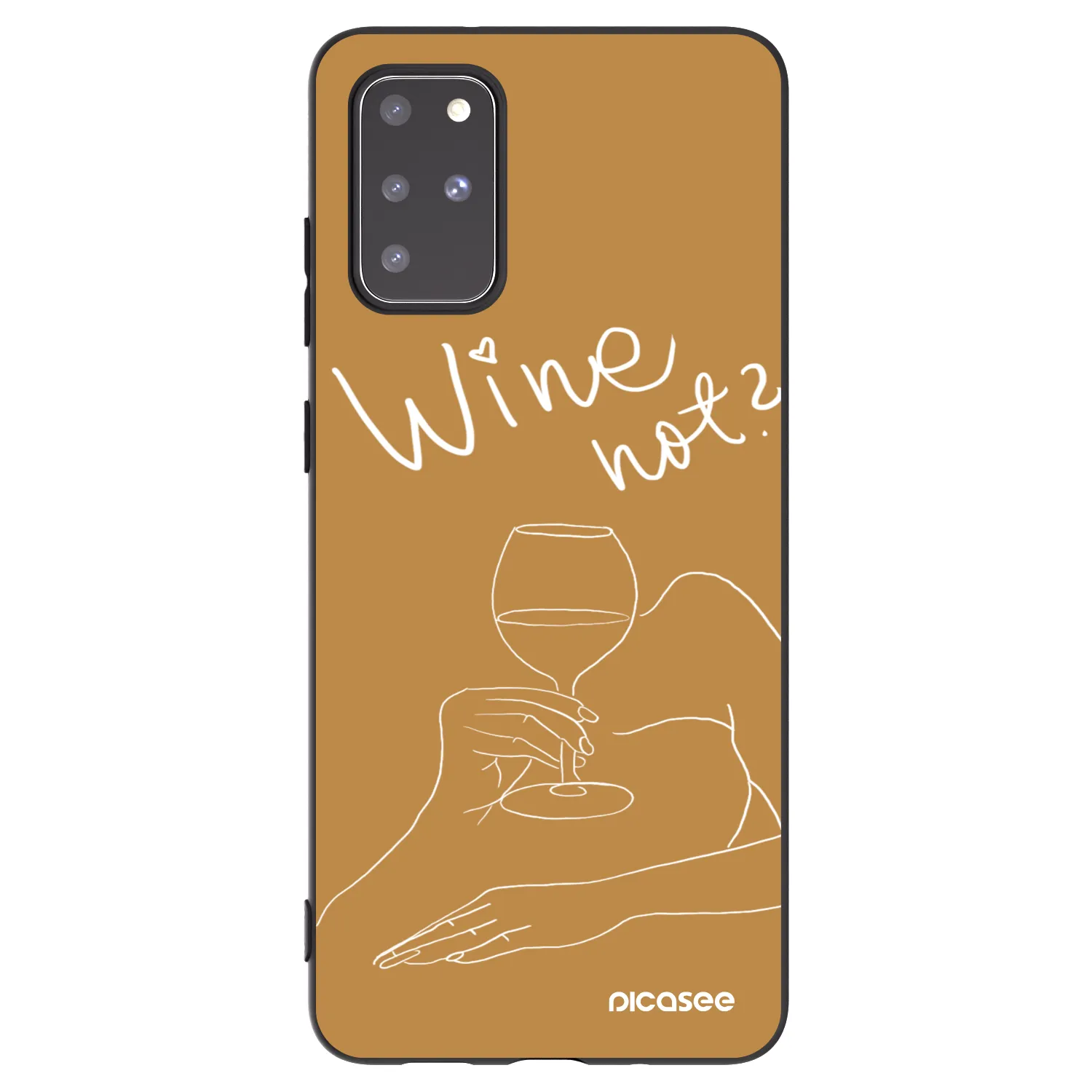 Picasee silikónový čierny obal pre Samsung Galaxy S20+ G985F - Wine not