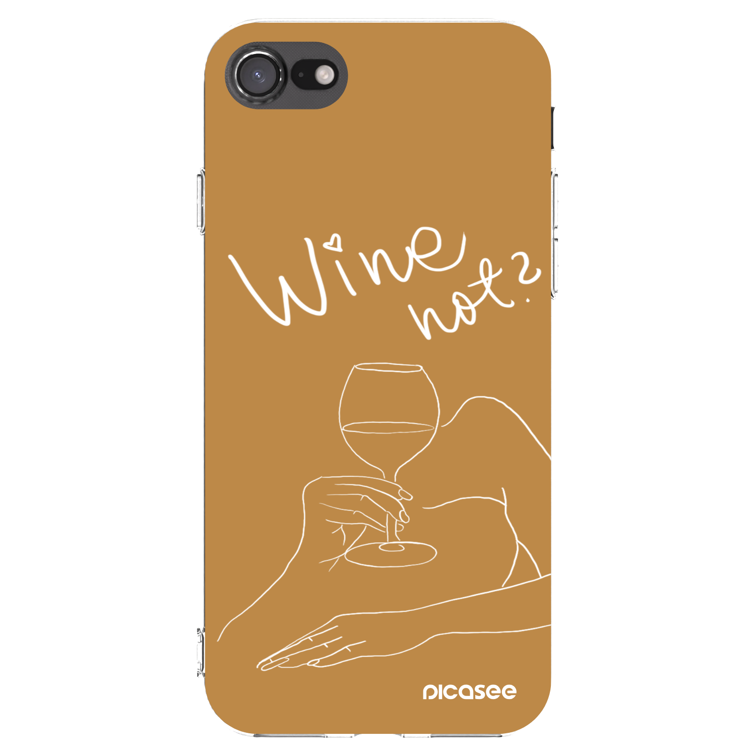 Picasee silikónový prehľadný obal pre Apple iPhone SE 2020 - Wine not
