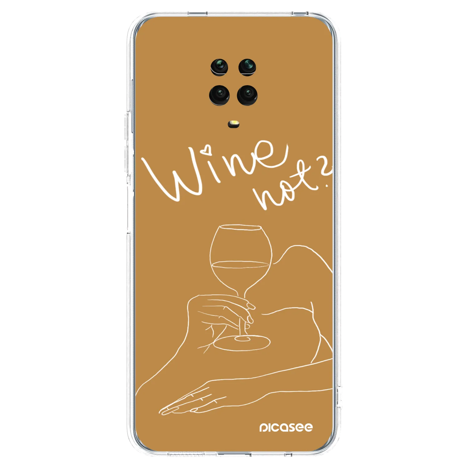 Picasee silikónový prehľadný obal pre Xiaomi Redmi Note 9 Pro - Wine not