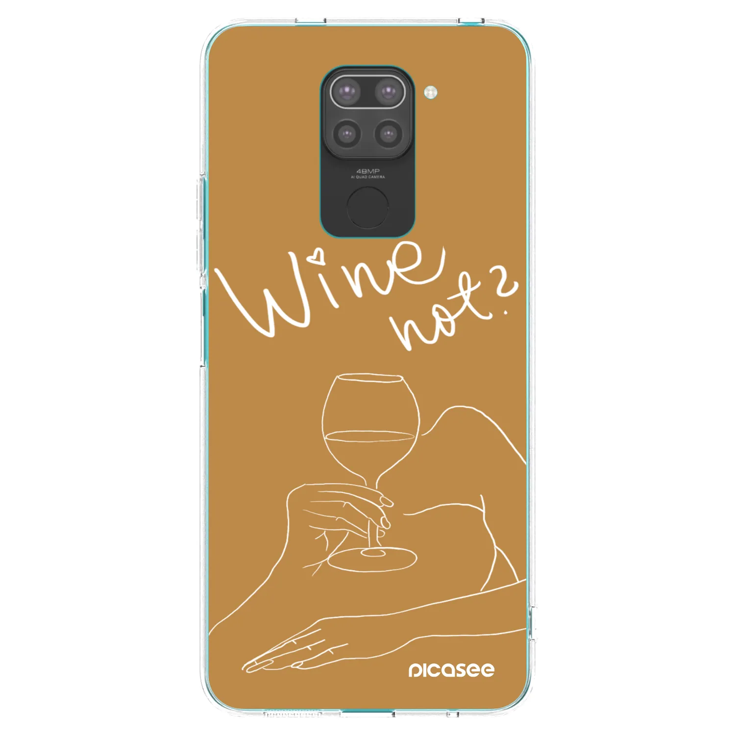 Picasee silikónový čierny obal pre Xiaomi Redmi Note 9 - Wine not