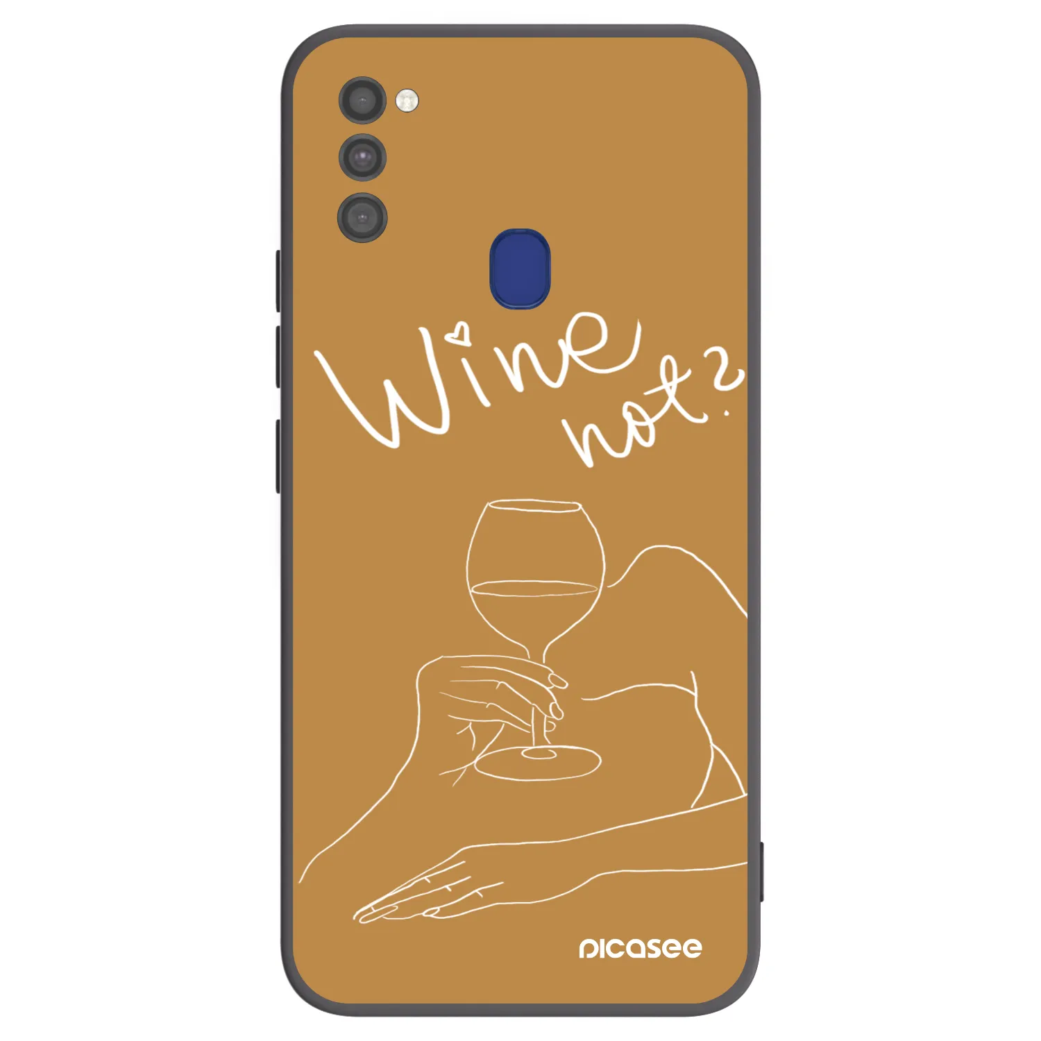Picasee silikónový čierny obal pre Samsung Galaxy M21 M215F - Wine not