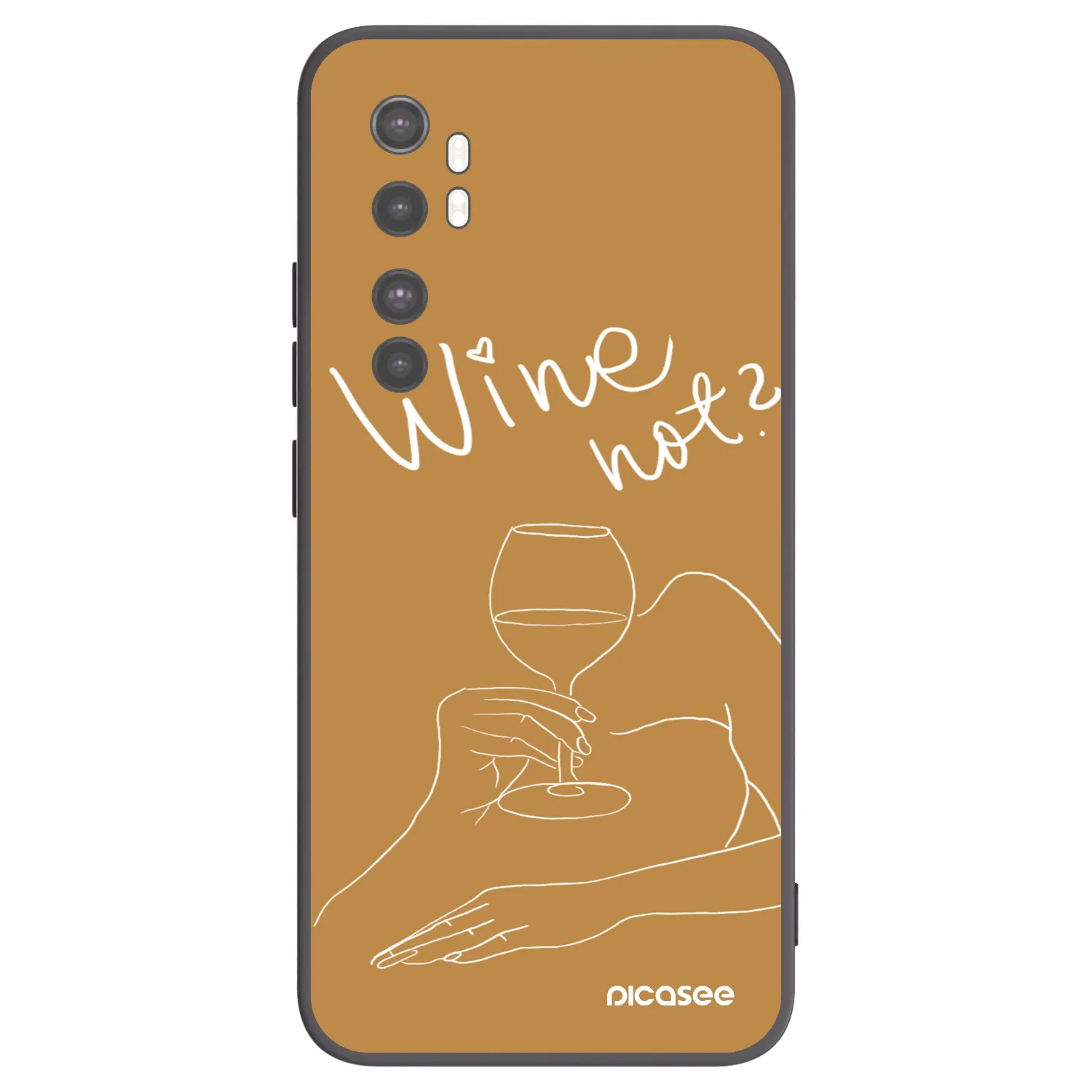 Picasee silikónový čierny obal pre Xiaomi Mi Note 10 Lite - Wine not