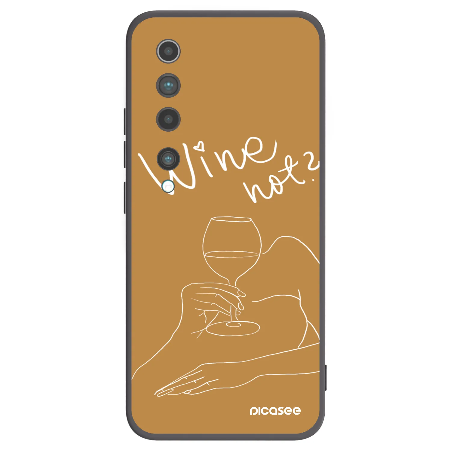 Picasee silikónový čierny obal pre Xiaomi Mi 10 - Wine not