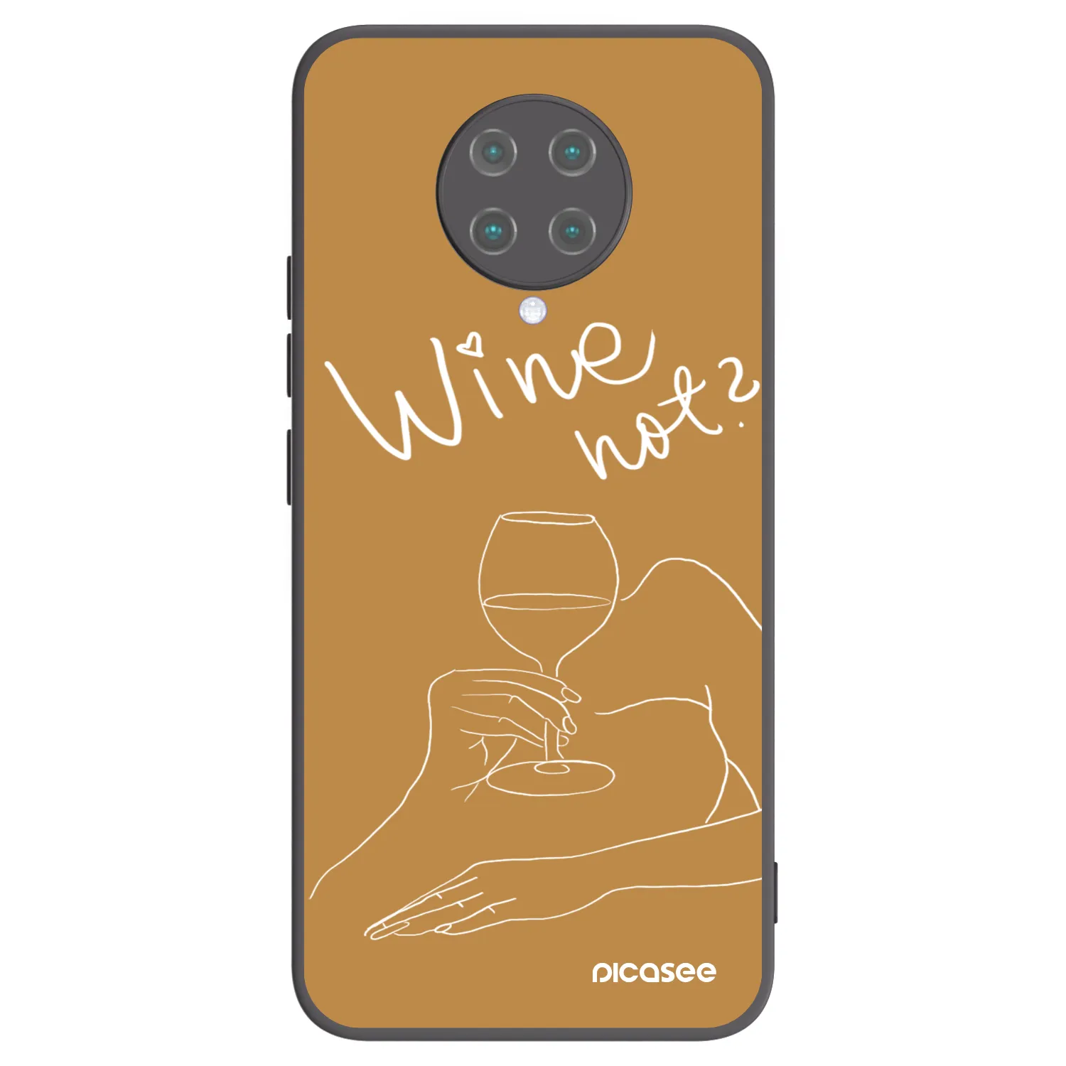 Picasee silikónový čierny obal pre Xiaomi Poco F2 Pro - Wine not