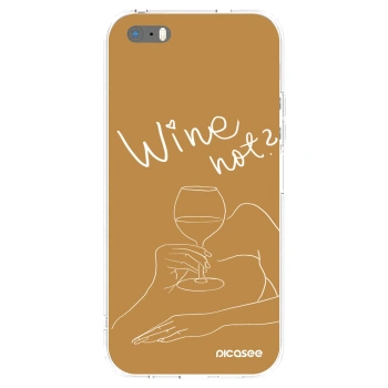 Picasee silikónový prehľadný obal pre Apple iPhone 5/5S/SE - Wine not