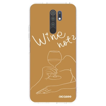 Picasee silikónový prehľadný obal pre Xiaomi Redmi 9 - Wine not