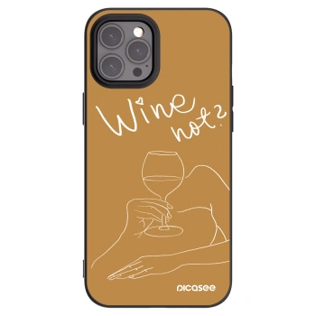 Picasee silikónový čierny obal pre Apple iPhone 12 Pro Max - Wine not