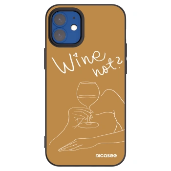 Picasee silikónový čierny obal pre Apple iPhone 12 mini - Wine not