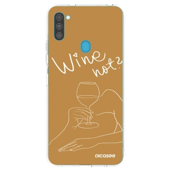Picasee silikónový prehľadný obal pre Samsung Galaxy M11 - Wine not