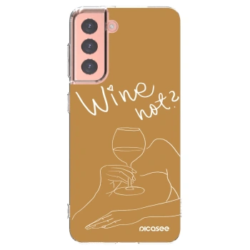 Picasee silikónový prehľadný obal pre Samsung Galaxy S21 5G G991B - Wine not