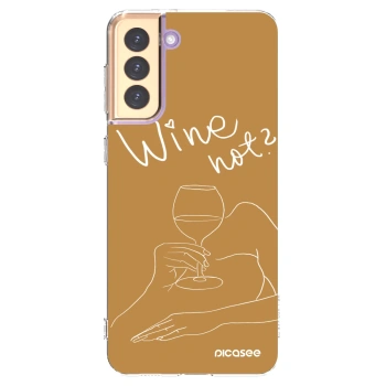Picasee silikónový prehľadný obal pre Samsung Galaxy S21+ 5G G996F - Wine not