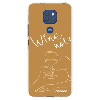 Picasee silikónový prehľadný obal pre Motorola Moto G9 Play - Wine not