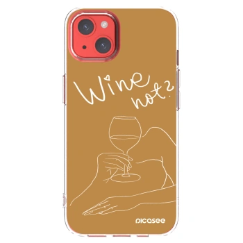 Picasee silikónový prehľadný obal pre Apple iPhone 13 - Wine not