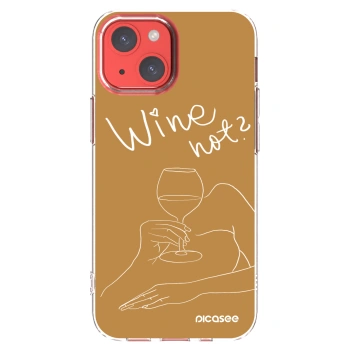 Picasee silikónový prehľadný obal pre Apple iPhone 13 mini - Wine not