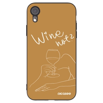 Picasee silikónový čierny obal pre Apple iPhone XR - Wine not