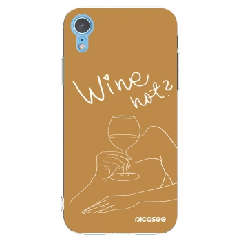 Picasee silikónový prehľadný obal pre Apple iPhone XR - Wine not