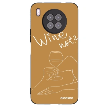 Picasee silikónový čierny obal pre Huawei Nova 8i - Wine not