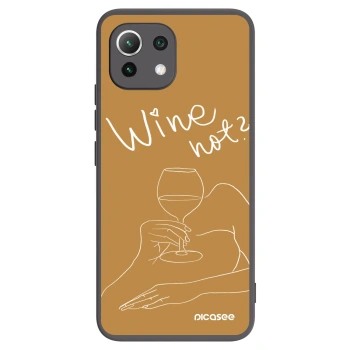 Picasee silikónový čierny obal pre Xiaomi 11 Lite 5G NE - Wine not