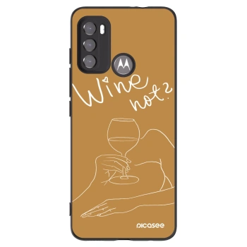 Picasee silikónový čierny obal pre Motorola Moto G60 - Wine not