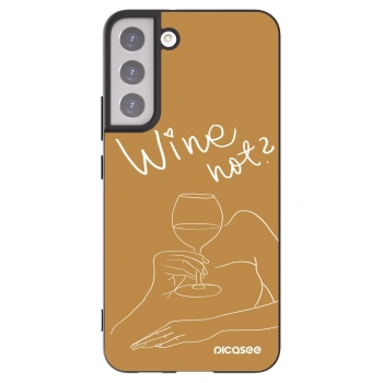 Picasee silikónový čierny obal pre Samsung Galaxy S22+ 5G - Wine not