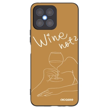 Picasee silikónový čierny obal pre Honor X8 4G - Wine not