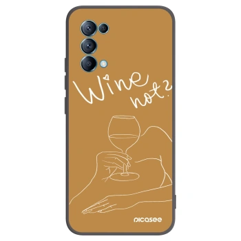 Picasee silikónový čierny obal pre OPPO Reno 5 5G - Wine not