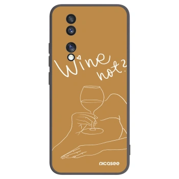 Picasee silikónový čierny obal pre Honor 70 - Wine not