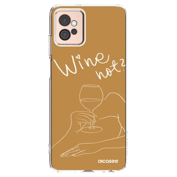 Picasee silikónový prehľadný obal pre Motorola Moto G32 - Wine not