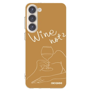 Picasee silikónový prehľadný obal pre Samsung Galaxy S23+ 5G - Wine not