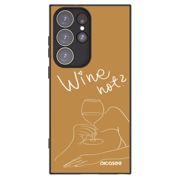 Picasee silikónový čierny obal pre Samsung Galaxy S23 Ultra 5G - Wine not