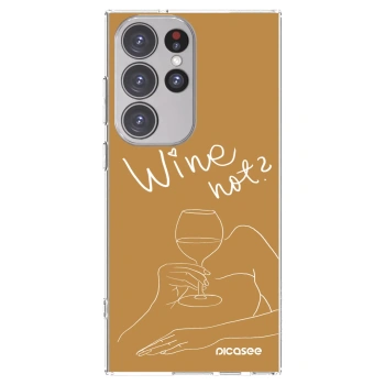 Picasee silikónový prehľadný obal pre Samsung Galaxy S23 Ultra 5G - Wine not