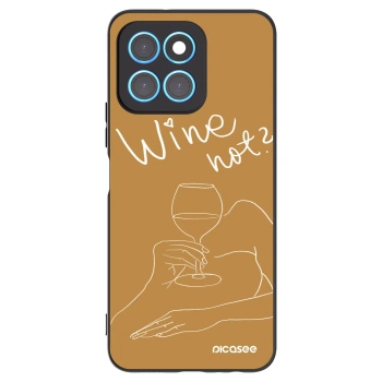 Picasee silikónový čierny obal pre Honor X8 5G - Wine not
