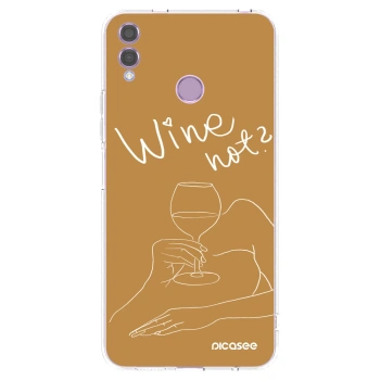 Picasee silikónový prehľadný obal pre Honor 8X - Wine not