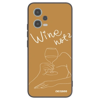 Picasee silikónový čierny obal pre Xiaomi Redmi Note 12 5G - Wine not