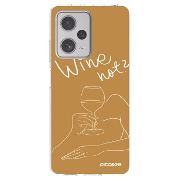 Picasee silikónový prehľadný obal pre Xiaomi Redmi Note 12 Pro+ 5G - Wine not