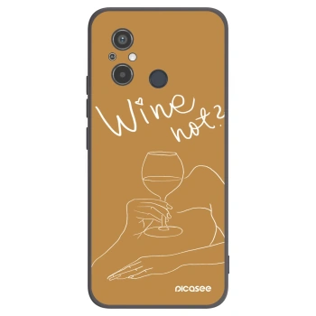 Picasee silikónový čierny obal pre Xiaomi Redmi 12C - Wine not