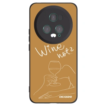 Picasee silikónový čierny obal pre Honor Magic5 Pro - Wine not