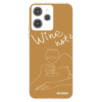 Picasee silikónový prehľadný obal pre Xiaomi Redmi 12 4G - Wine not