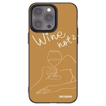 Picasee silikónový čierny obal pre Apple iPhone 15 Pro Max - Wine not