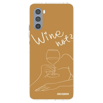 Picasee silikónový prehľadný obal pre Motorola Moto G62 - Wine not