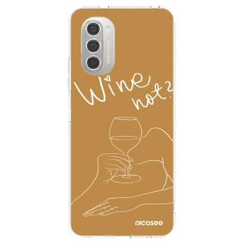 Picasee silikónový prehľadný obal pre Motorola Moto G51 - Wine not