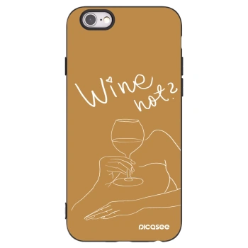 Picasee silikónový čierny obal pre Apple iPhone 6/6S - Wine not