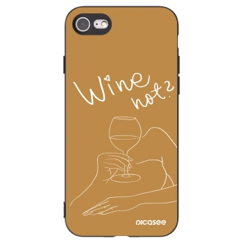 Picasee silikónový čierny obal pre Apple iPhone 7 - Wine not