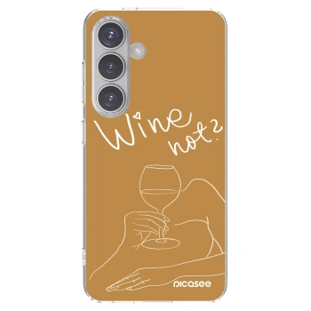 Picasee silikónový prehľadný obal pre Samsung Galaxy S24 S921B 5G - Wine not