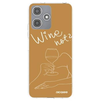 Picasee silikónový prehľadný obal pre Xiaomi Redmi 12 5G - Wine not