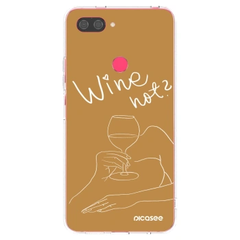 Picasee silikónový prehľadný obal pre Xiaomi Mi 8 Lite - Wine not