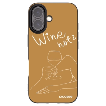 Picasee silikónový čierny obal pre Apple iPhone 16 - Wine not