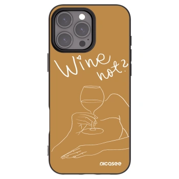 Picasee silikónový čierny obal pre Apple iPhone 16 Pro Max - Wine not