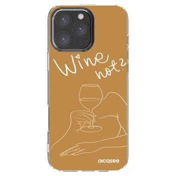 Picasee silikónový prehľadný obal pre Apple iPhone 16 Pro Max - Wine not